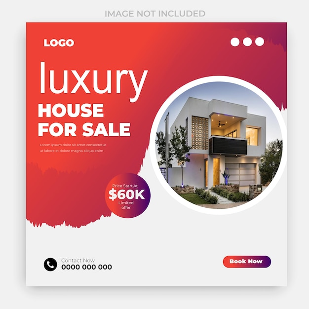 una casa para la venta se muestra en rojo y negro