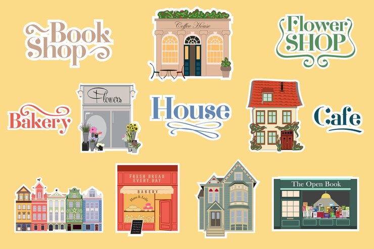 Casas europeas brillantes pequeñas tiendas que encontrarás en el centro de muchas ciudades europeas
