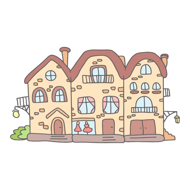 Casas lindas del doodle