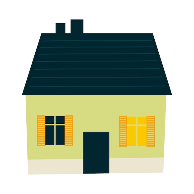 Casas residenciales y de la ciudad ilustraciones de dibujos animados de arquitectura de la ciudad tiendas edificios retro y modernos Exterior