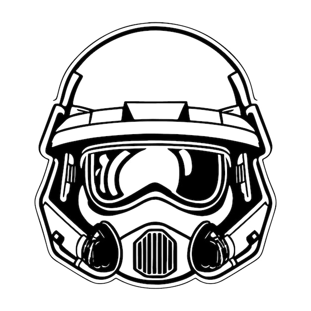 Casco de astronauta ilustración vectorial