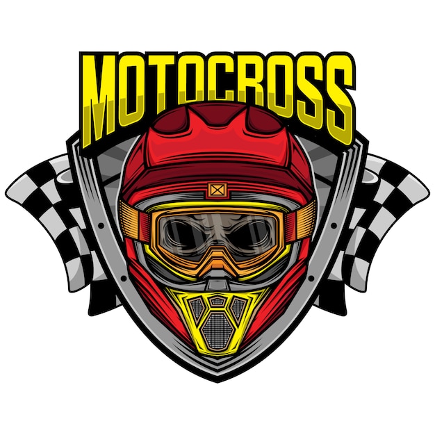 Casco de calavera de motocross