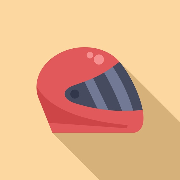 Casco de carreras de diseño plano sobre fondo amarillo