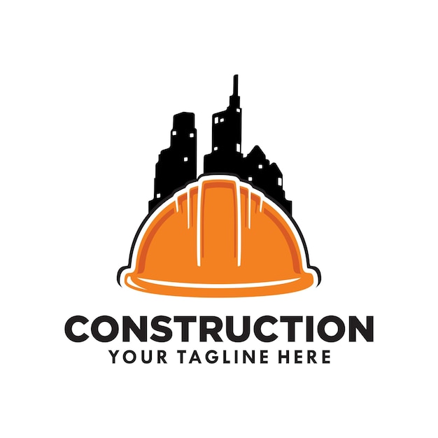 Casco de construcción de bienes raíces Diseño del logotipo
