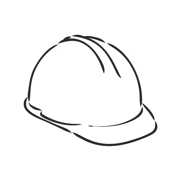 Casco de construcción de ilustración y vector de dibujos animados de casco de industria