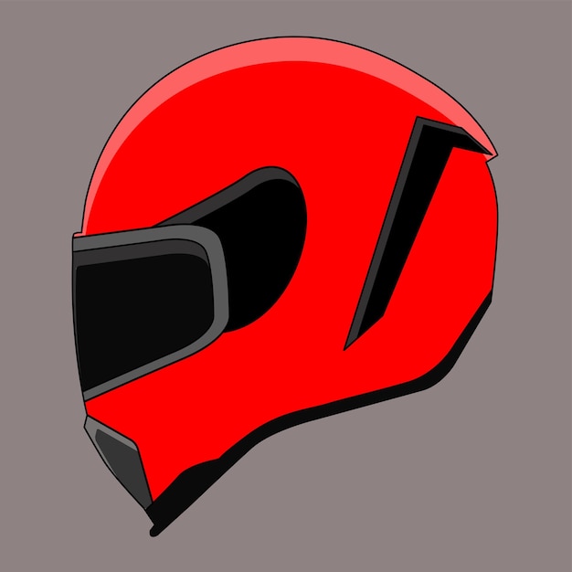 Vector casco deportivo rojo