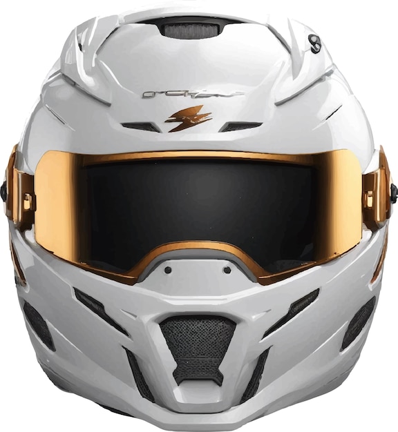 Casco de motocicleta vectorial cabeza del motociclista vectorial realista en 3D