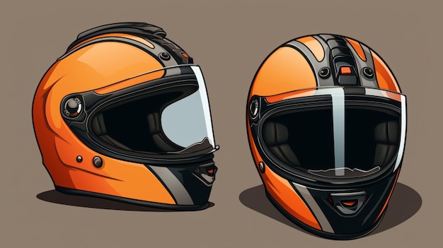 Vector un casco que tiene la visera en él