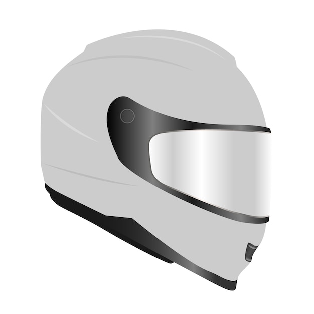 Vector cascos 3d realistas de automovilismo con visera de cristal.