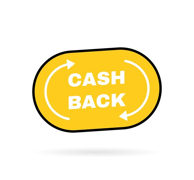 Cashback logo burbuja geométrica Línea moderna ilustración vectorial