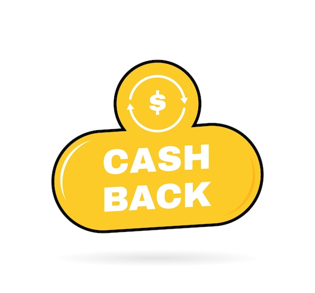 Cashback logo burbuja geométrica Línea moderna ilustración vectorial