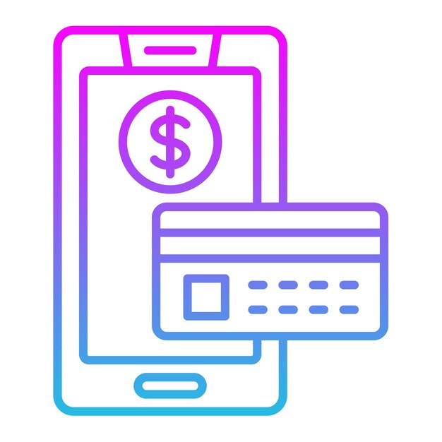 Vector cashless payment icon