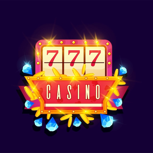 Casino banner 777 cartel de juego de juego de jackpot