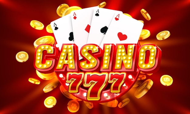 Casino free spin label frame golden banner border ganador vegas game vector