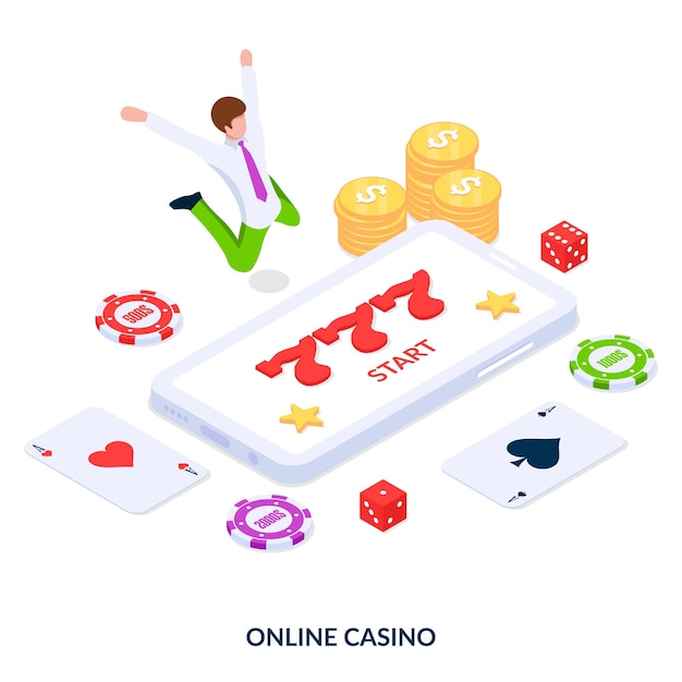 Casino online. ilustración vectorial