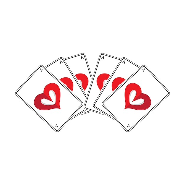 Casino poker vintage logo vector diamonds ace hearts and spades poker club diseño de juegos de azar