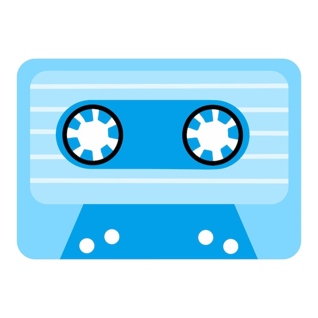 Vector cassette para grabadora de cinta ilustración en el estilo de la década de 2000