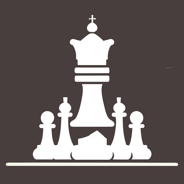 castillo blanco de piezas de ajedrez ilustración vectorial plano 2