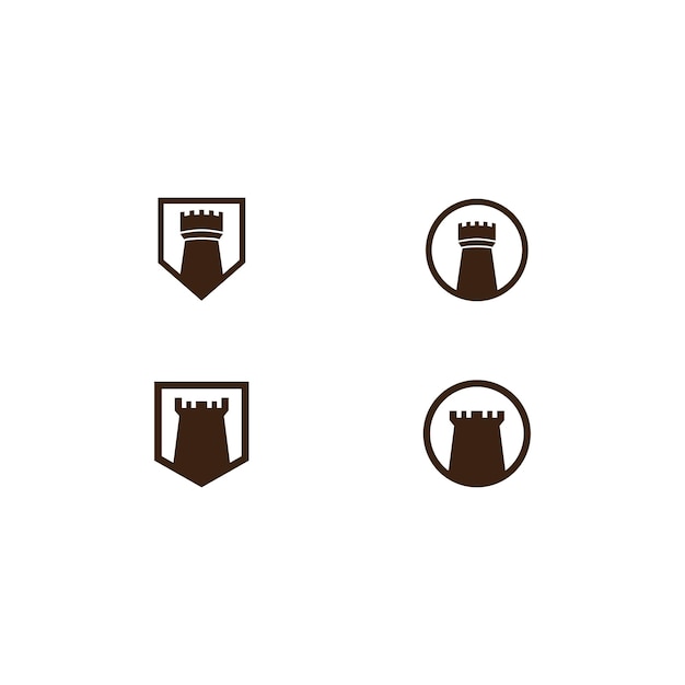 Castillo Logo vector icono ilustración