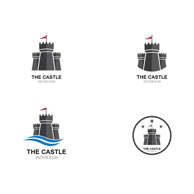 Castillo Logo vector icono ilustración