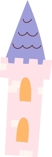 Vector el castillo de la princesa de dibujos animados