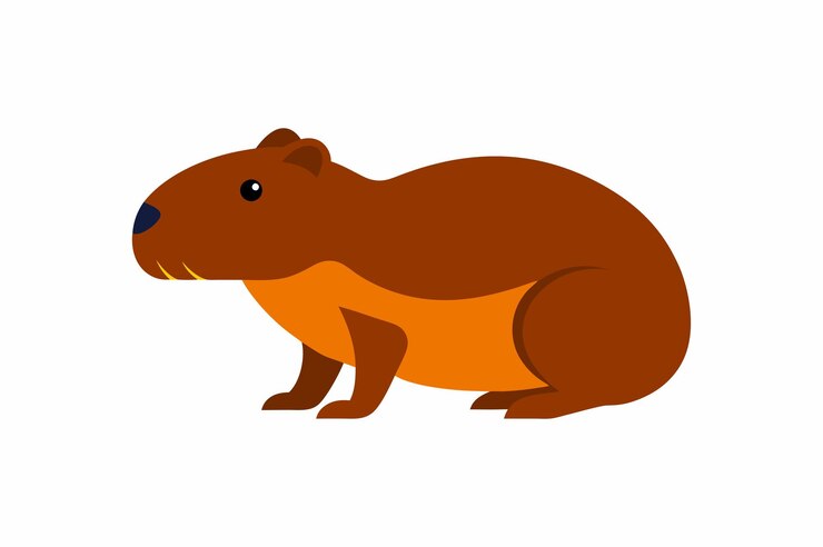 Vector el castor de coypu va a la ilustración vectorial del icono
