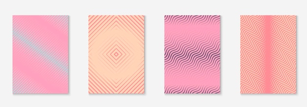 Catálogo moderno Folleto de presentación de papel tapiz en color Maqueta de folleto Rosa y púrpura Catálogo moderno con líneas geométricas minimalistas y formas modernas