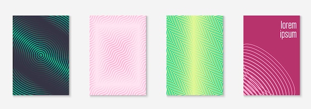 Catálogo moderno con líneas geométricas minimalistas y formas de moda