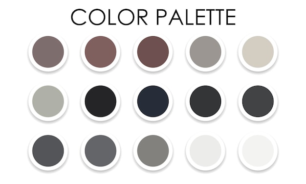 Catálogo de muestras de combinaciones de colores. Paleta de color. ilustración vectorial
