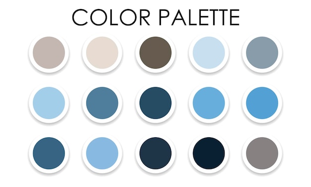 Catálogo de muestras de combinaciones de colores. Paleta de color. ilustración vectorial