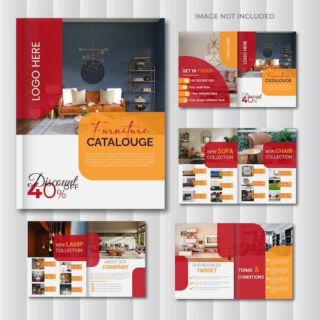 Catalogo de productos moderno Modelo de catálogo Modelo de diseño de muebles Modelo de catalogo de productos