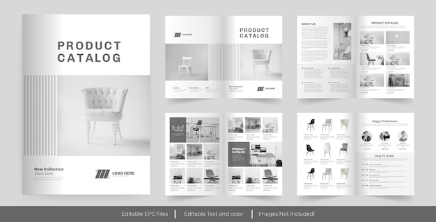 Vector catálogo de productos o diseño de catálogo