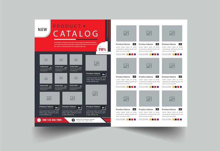 Vector catálogo de productos plantilla de diseño de catálogo de productos a4 moderno plantilla de folleto de producto minimalista