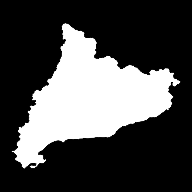 Cataluña mapa España región Vector ilustración