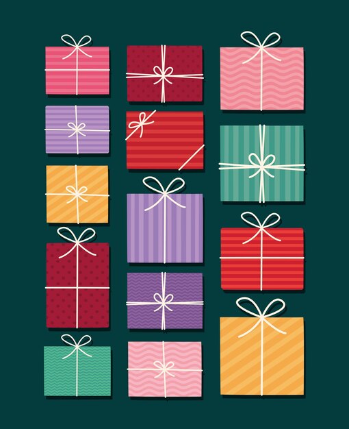 Catorce cajas de regalo