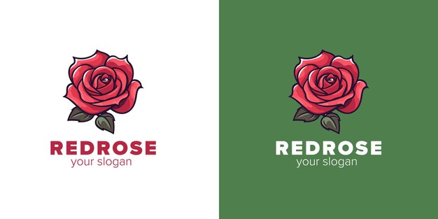 Cautive a su audiencia Plantilla de logotipo de flor de rosa roja moderna para una identidad visual llamativa