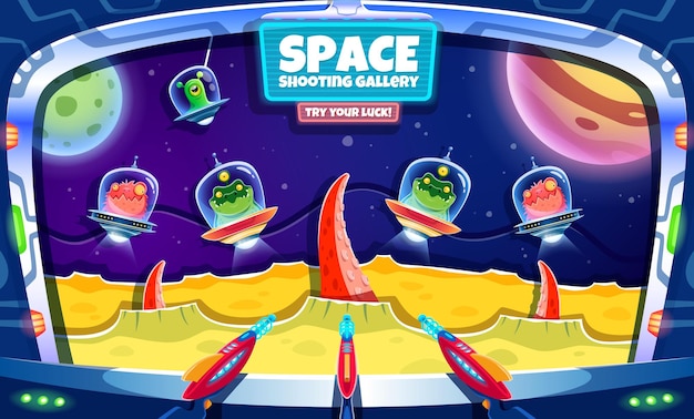 Caza de galaxias, estrellas, piratas, juego de tiro de carnaval.