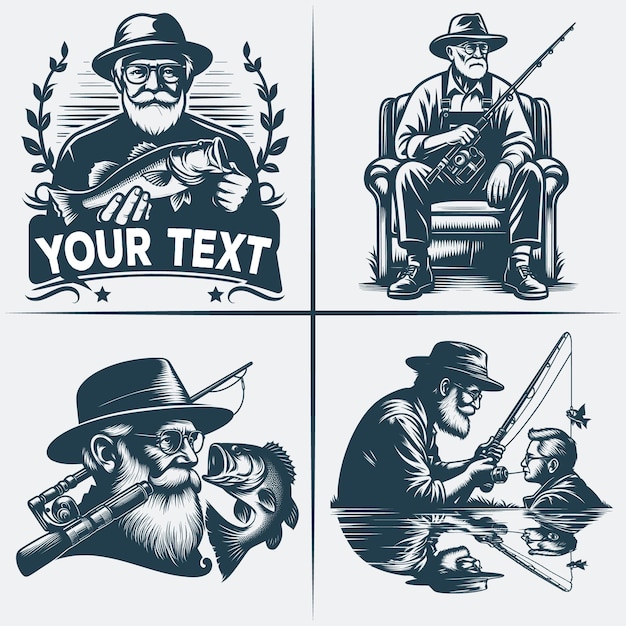 Caza SVG silueta Bundle silueta vectorial de la caza Mejor día del padre regalos de caza para papá