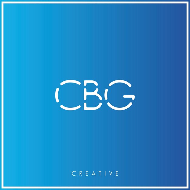 CBG Premium Vector último Diseño del logotipo Diseño creativo del logotipo Ilustración vectorial Logotipo mínimo Monograma