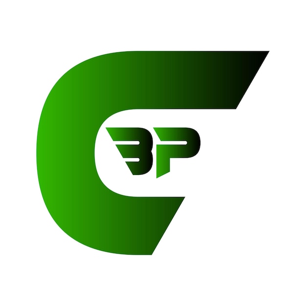 CBP Creative Abstract: Carta inicial, monograma, icono de negocio moderno y diseño de logotipo vectorial.