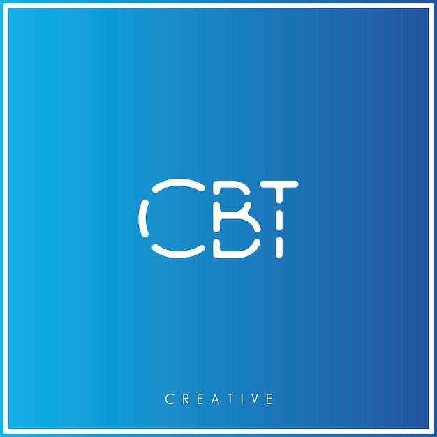 CBT Premium Vector último diseño de logotipo Diseño creativo de logotipo Ilustración vectorial Logotipo mínimo Monograma
