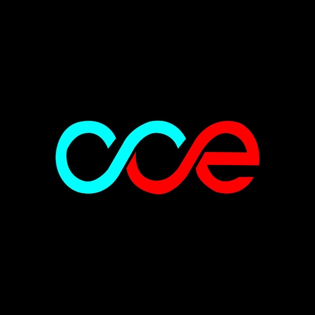 CCE letra inicial diseño de logotipo plantilla ilustración vectorial