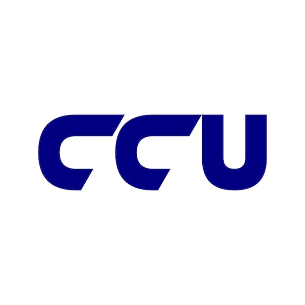 CCU diseño de logotipo creativo abstracto letra inicial símbolo icono vectorial