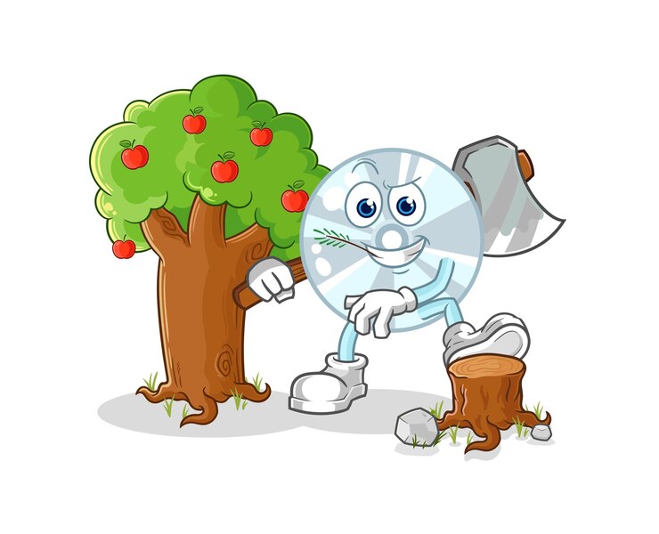 Vector cd carpintero ilustración vector de caracteres