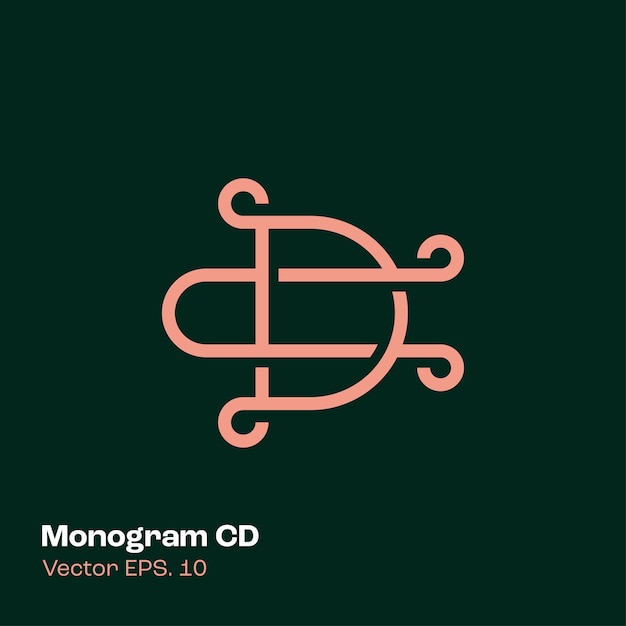 CD con el logotipo del monograma