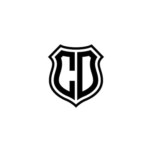 CD Monogram Logo Diseño carta texto nombre símbolo monocromo logotipo alfabeto carácter simple logo