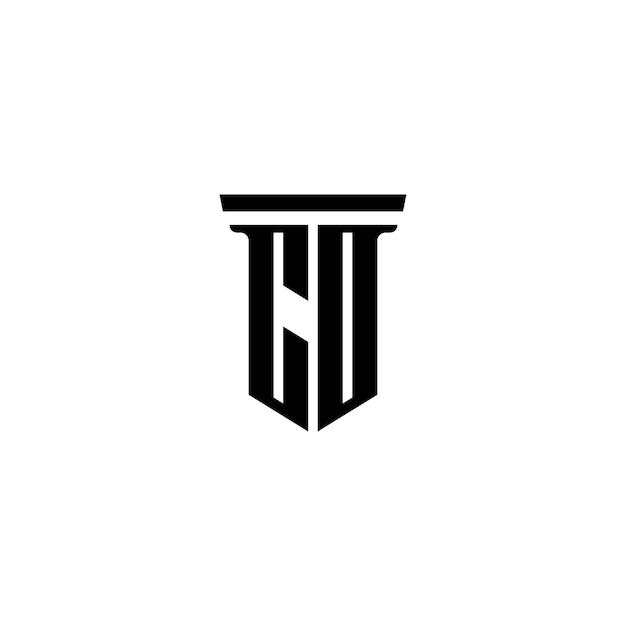 CD Monogram Logo Diseño carta texto nombre símbolo monocromo logotipo alfabeto carácter simple logo