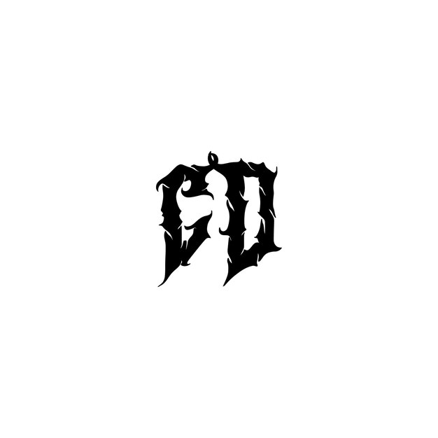 CD Monogram Logo Diseño carta texto nombre símbolo monocromo logotipo alfabeto carácter simple logo