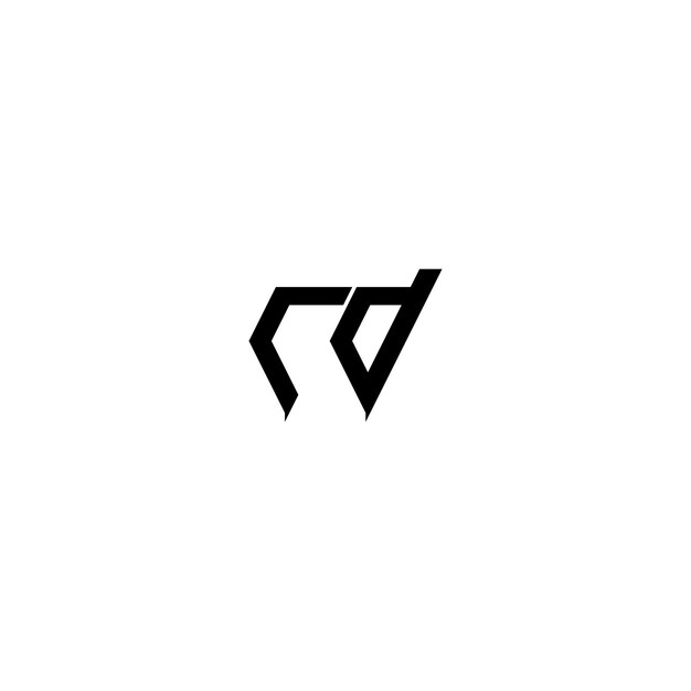 CD Monogram Logo Diseño carta texto nombre símbolo monocromo logotipo alfabeto carácter simple logo