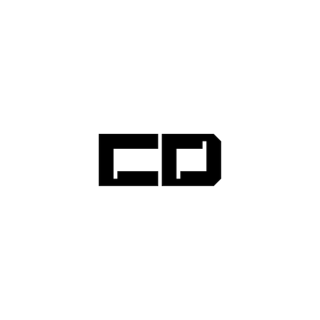 CD Monogram Logo Diseño carta texto nombre símbolo monocromo logotipo alfabeto carácter simple logo
